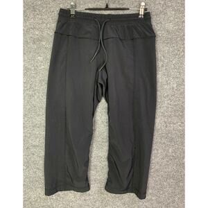 Lululemon‎ Yoga Crop Capri Drawstring Black Pant Women's Size 2